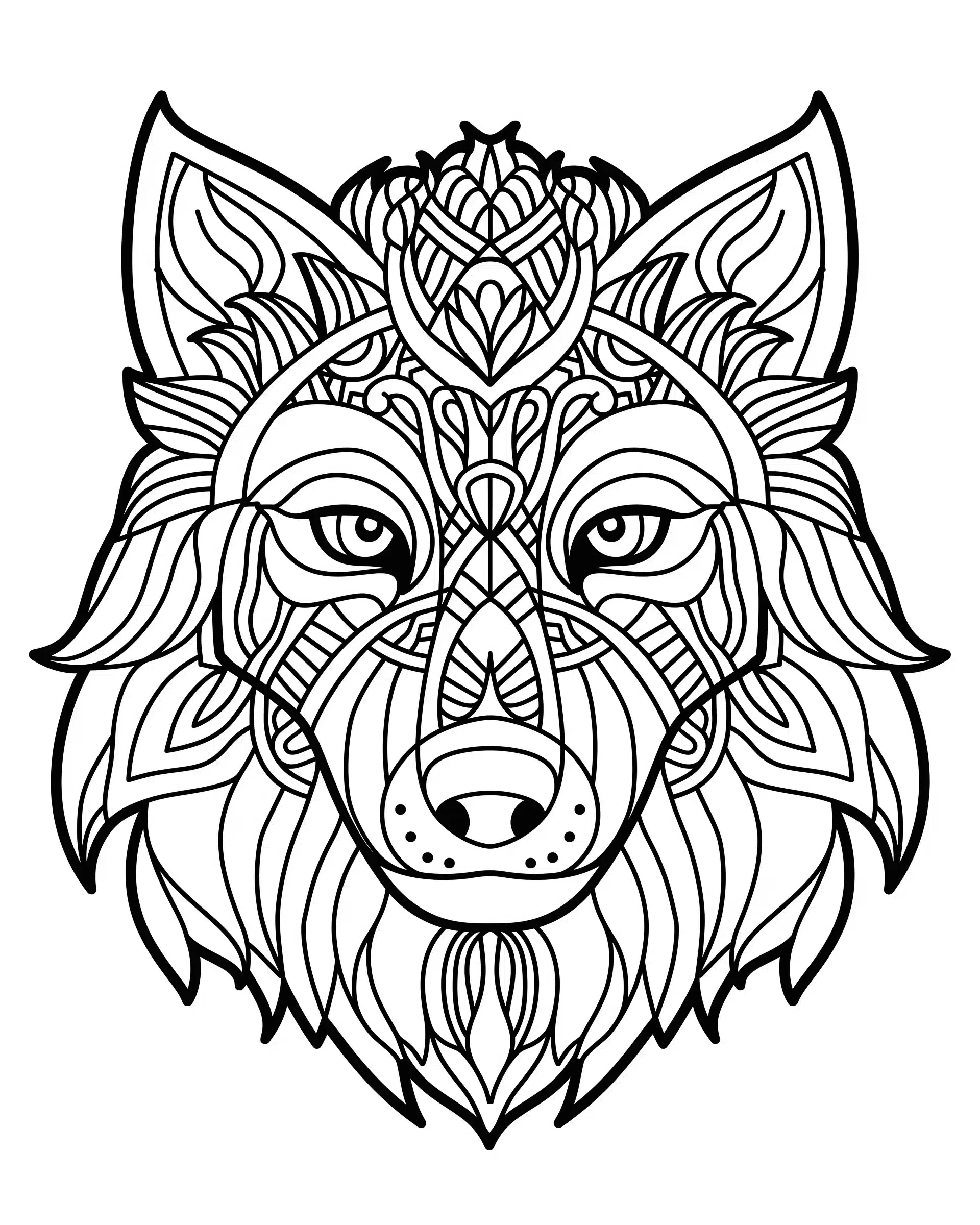 Wolf Ausmalbilder - Wildtiere in Deutschland