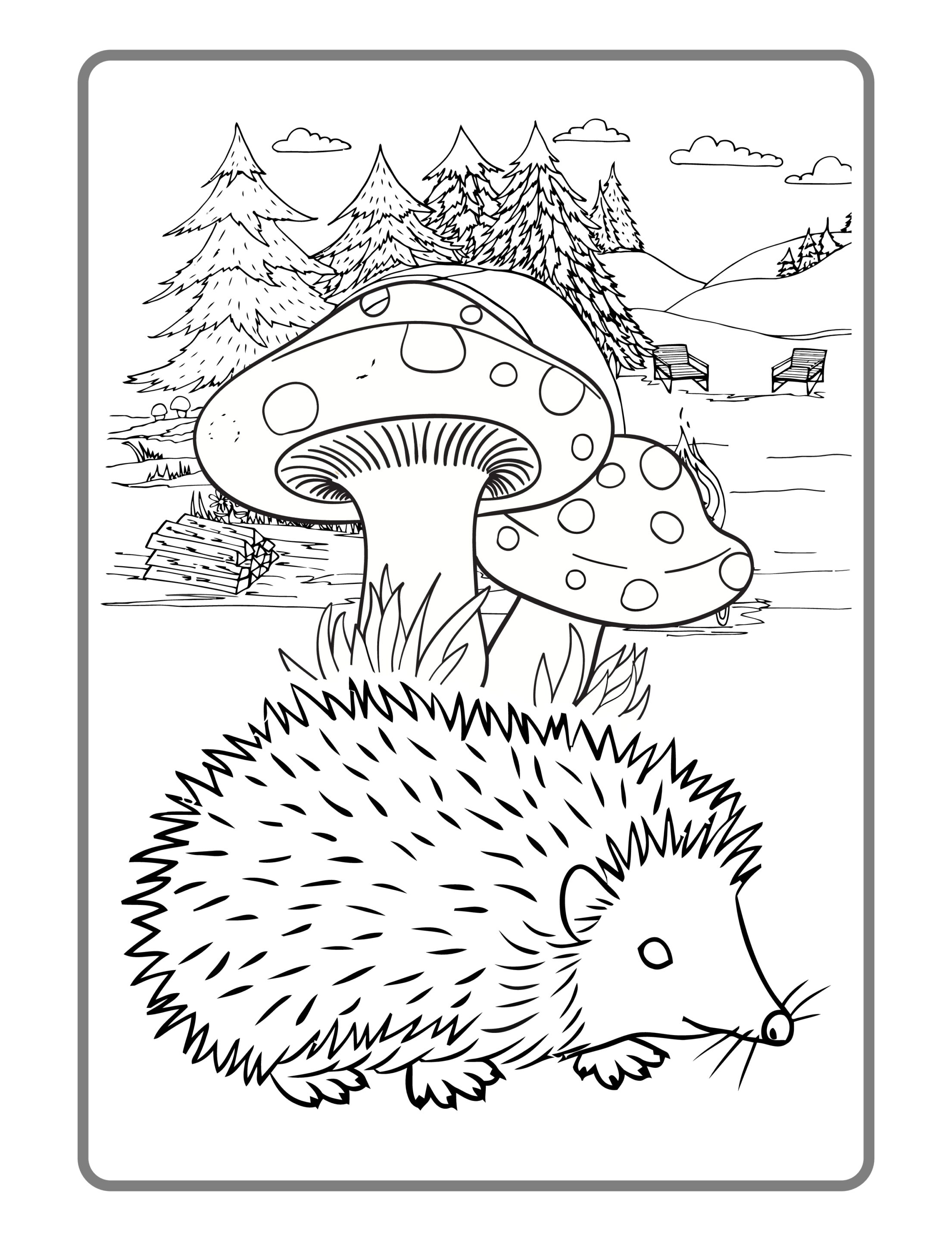 Wolf kostenloses Ausmalbild - Wildtiere in Europa (20)