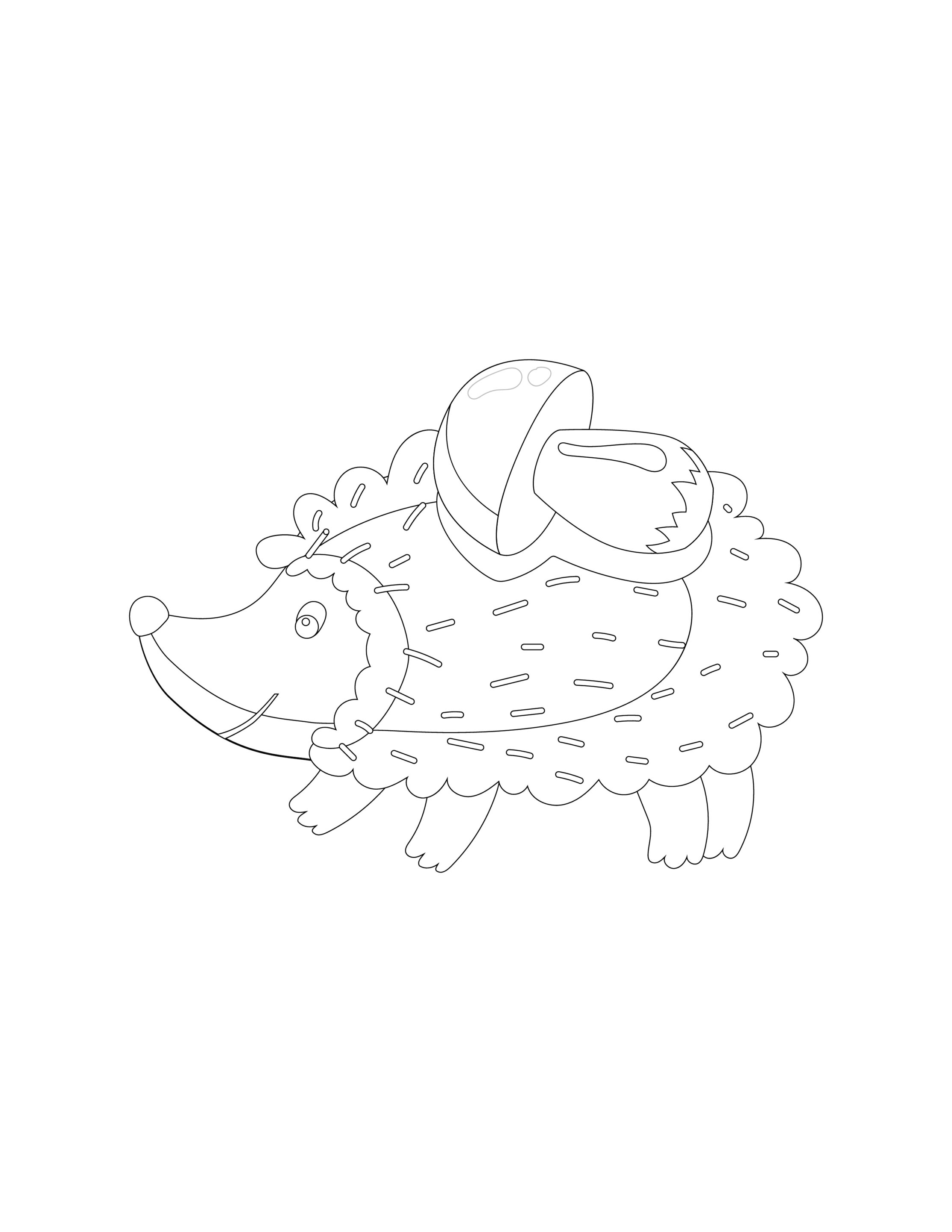 Wolf kostenloses Ausmalbild - Wildtiere in Europa (17)